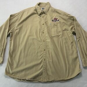 Vintage Lee Sport Tampa Bay Buccaneers Shirt Men's 2XL Beige Button Embroidered